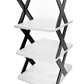 Plastic 4 Layer Foldable Shoe Rack (White & Black)