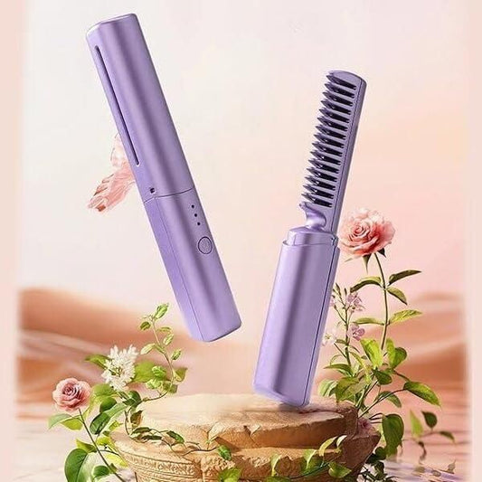 Wireless Hair Straightening Comb – Fast Heat, Safe Touch