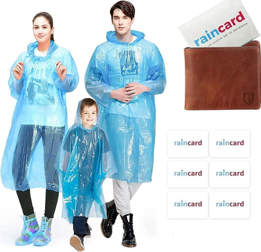 Reusable Wallet Rain Card Rain Coat for Adults (Combo) Multicolour